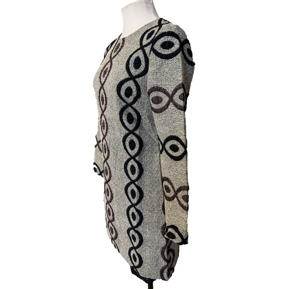 Anthropologie Iren Klairie Embroidered Dress Metallic 36 US 4 $585 NWT NEW - Picture 3 of 13